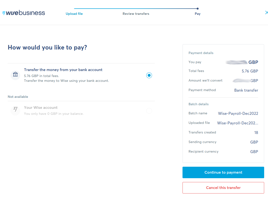 Automating Payroll payments with Wise and Starling