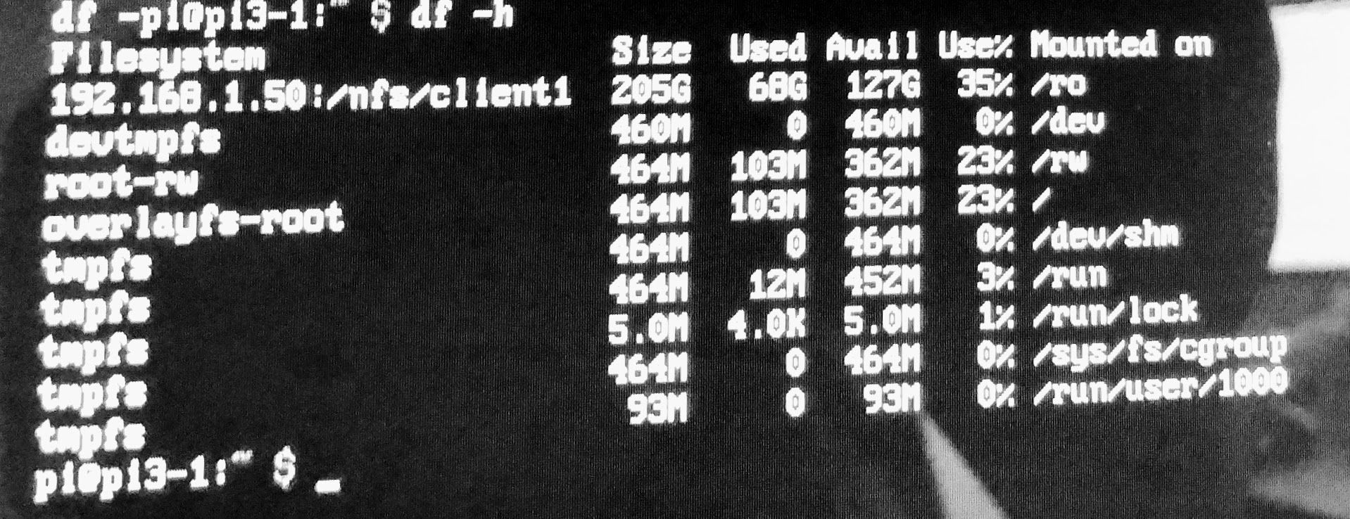 Raspberry Pi, overlayfs read-write root, read-only NFS base